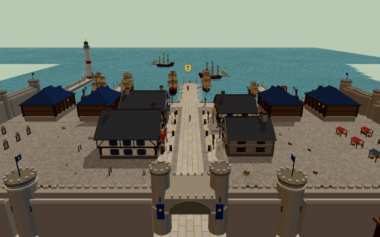 Ships, a lighthouse and stone streets at the Capital's harbour
